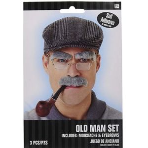 Old Man Moustache and Eyebrows Set Nwt